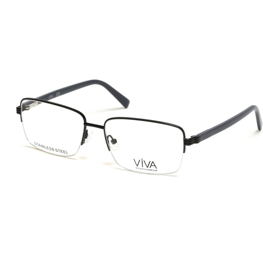 New Viva VV 4049 001 Shiny Black Eyeglasses 55/16/140